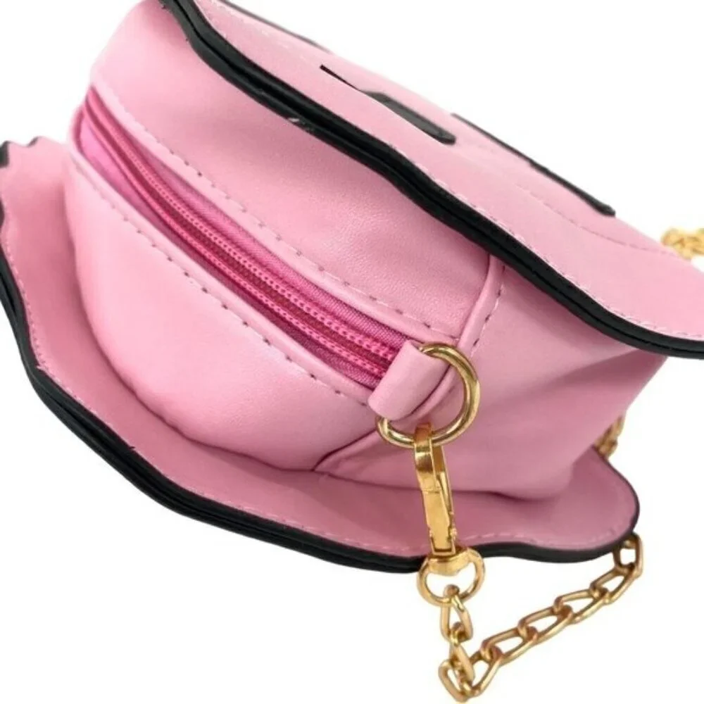 Pink Pumpkin Jack-O-Lantern Crossbody Bag Purse